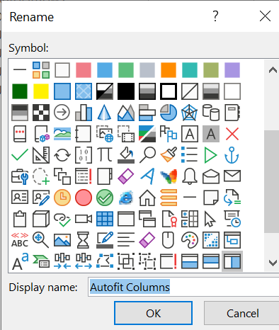 selecting icons for your macros