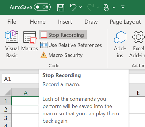 stopping a macro - personal macro workbook post