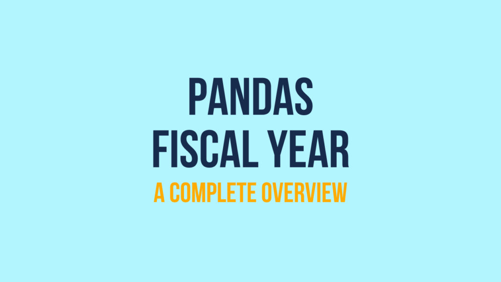 Pandas fiscal year cover image