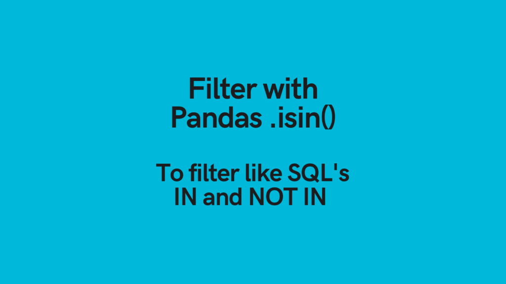 Pandas IsIn Cover Image