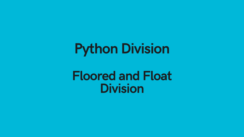 python division cover image