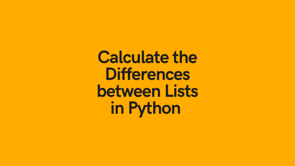 Python List Difference Cover Image