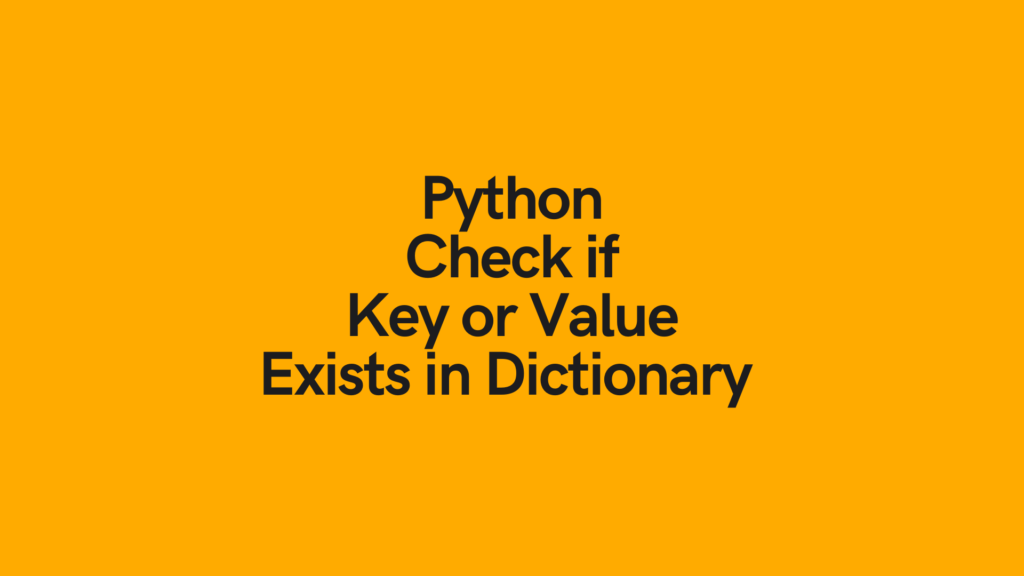 Python Check if Key Exists in a Dictionary Cover Image