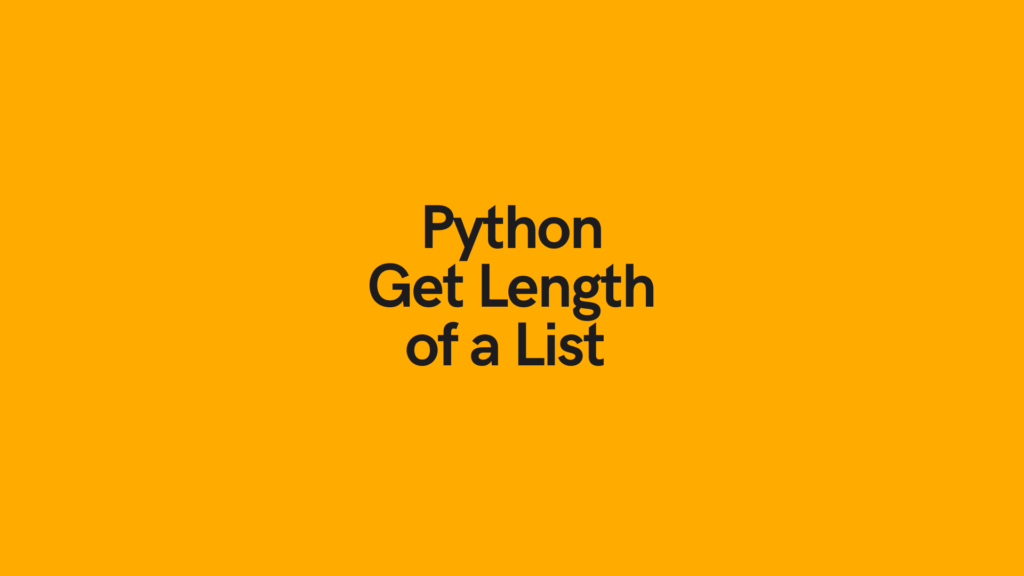 Python Get Length of List Cover Image