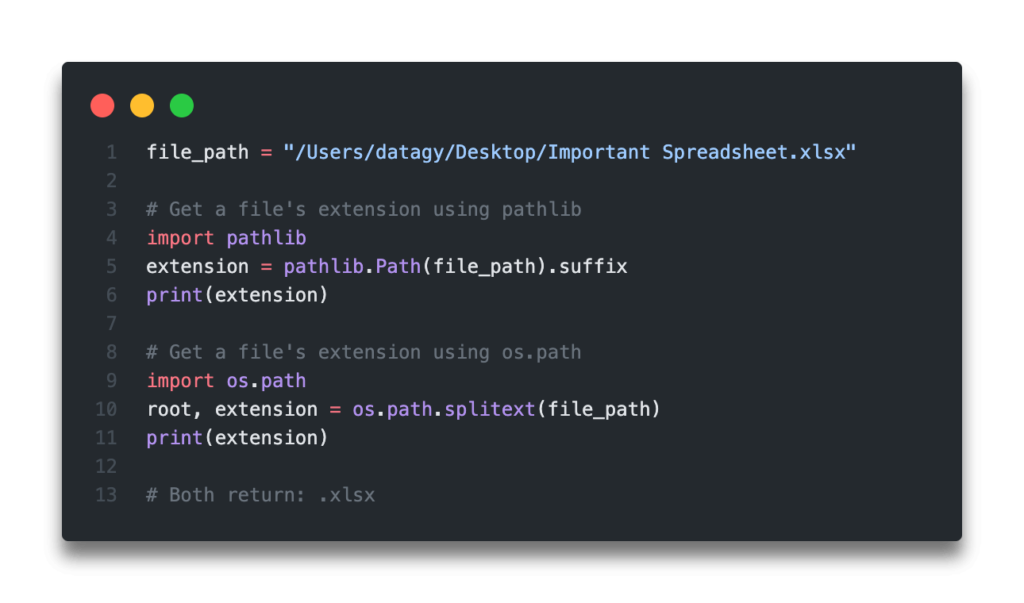 Quick Answer - Python Get a File's Extension (Pathlib and Os)