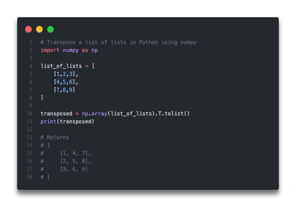 Quick Answer - Python Transpose a List of Lists