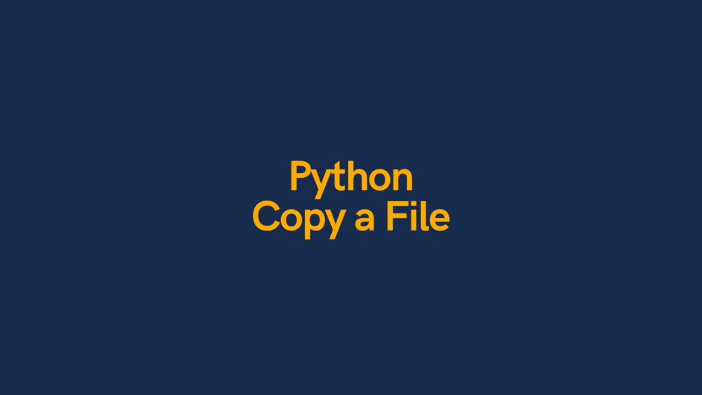 Python Copy a File Cover Image