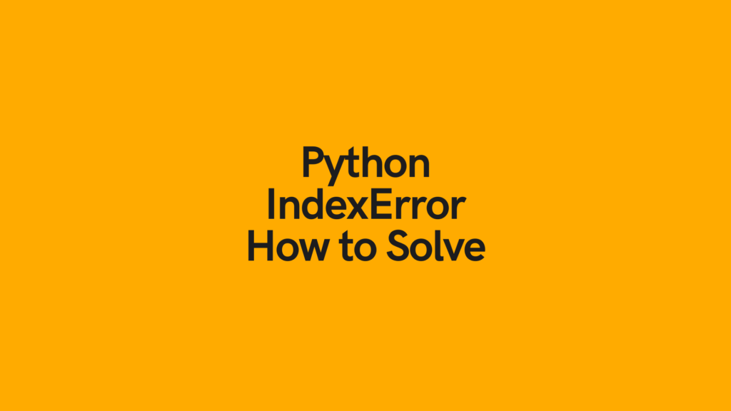 Python IndexError Cover Image