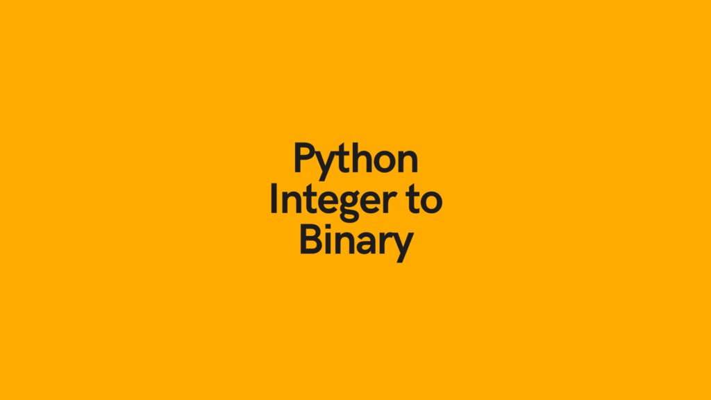 Python Int to Binary Cover Image