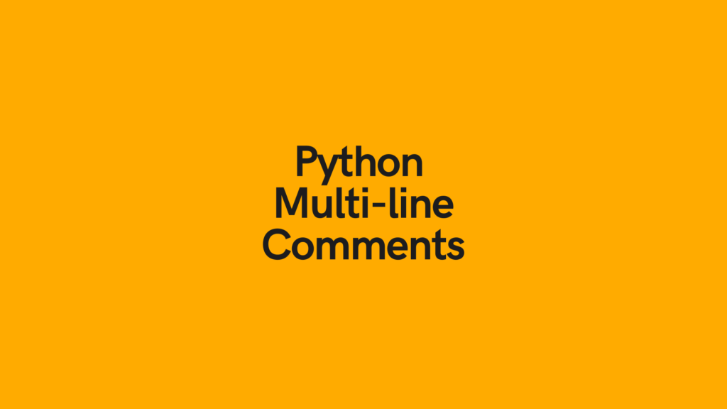 Python Multiline Comments Cover Image