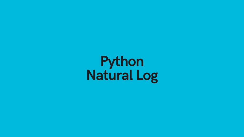 Python Natural Log Cover Image