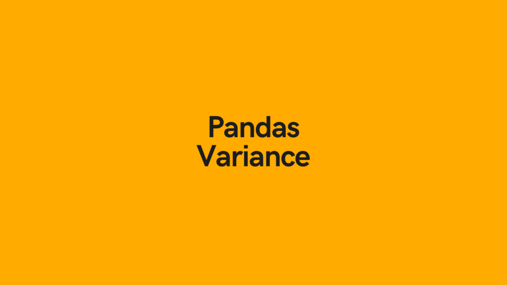 Python Pandas Variance Cover Image