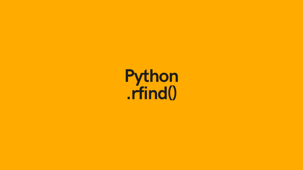 Python rfind Cover Image