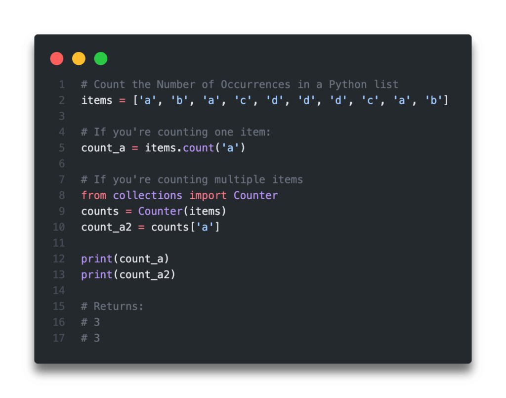 Quick Answer - Python Count Number of Occurrences in a List