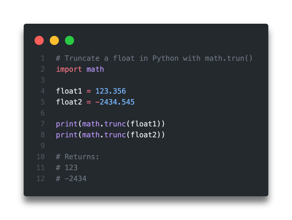 Quick Answer - Python Truncate Float