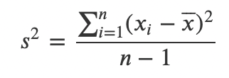 Variance Calculation