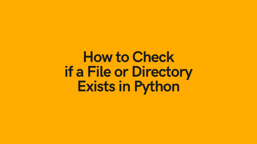 Python Check if File Directory Exists Cover Image