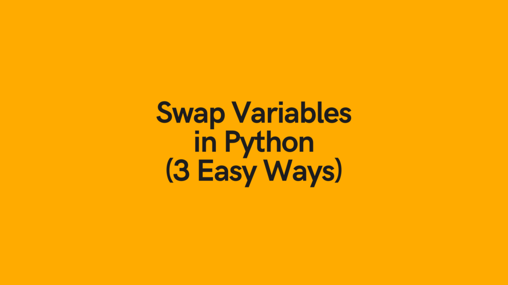 Python Swap Variables Cover Image