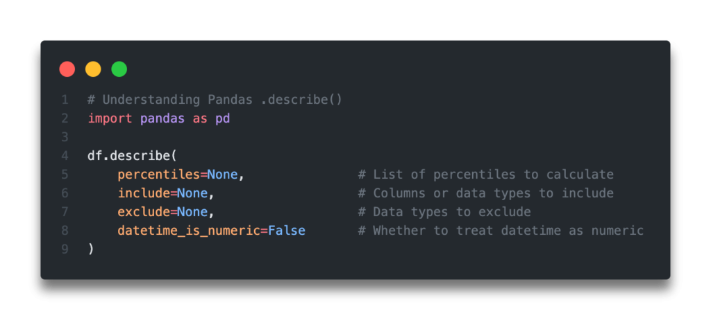 Quick Answer - Pandas Describe for Summary Statistics