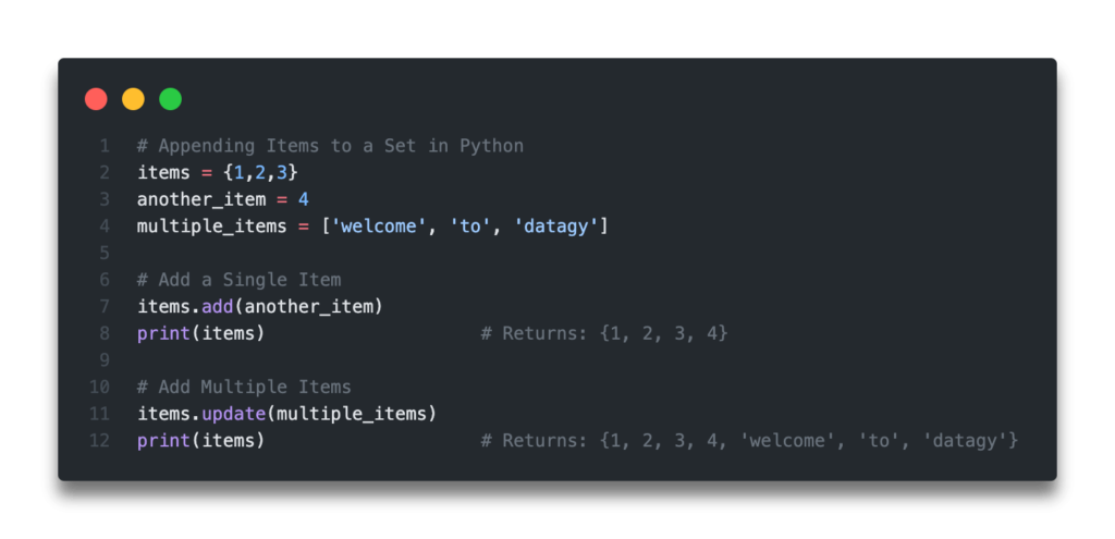 Quick Answer - Python Append to a Set