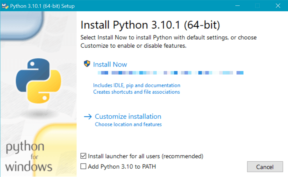 Installing Python on Windows