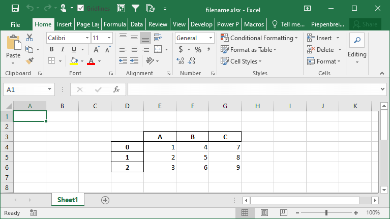 08 - Specifying starting position for excel