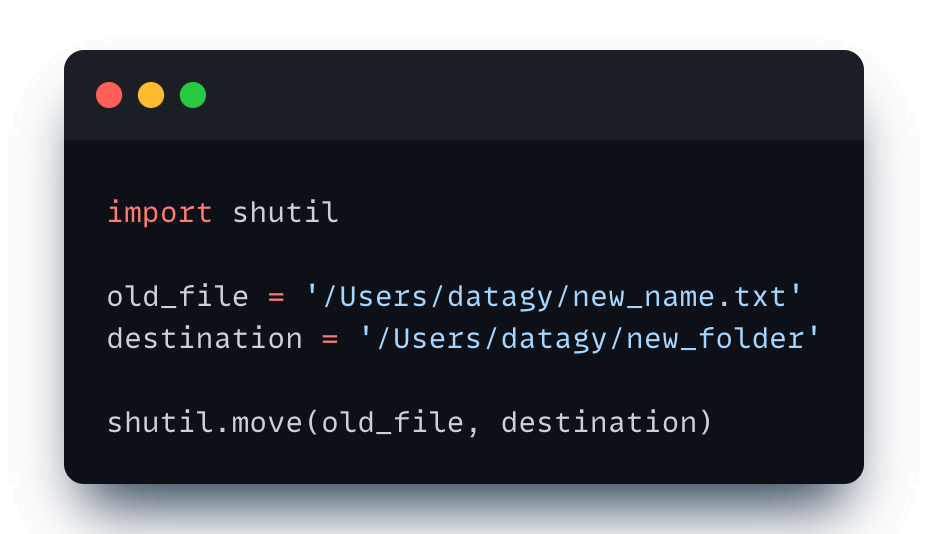 How to move a file with Python shutil.move